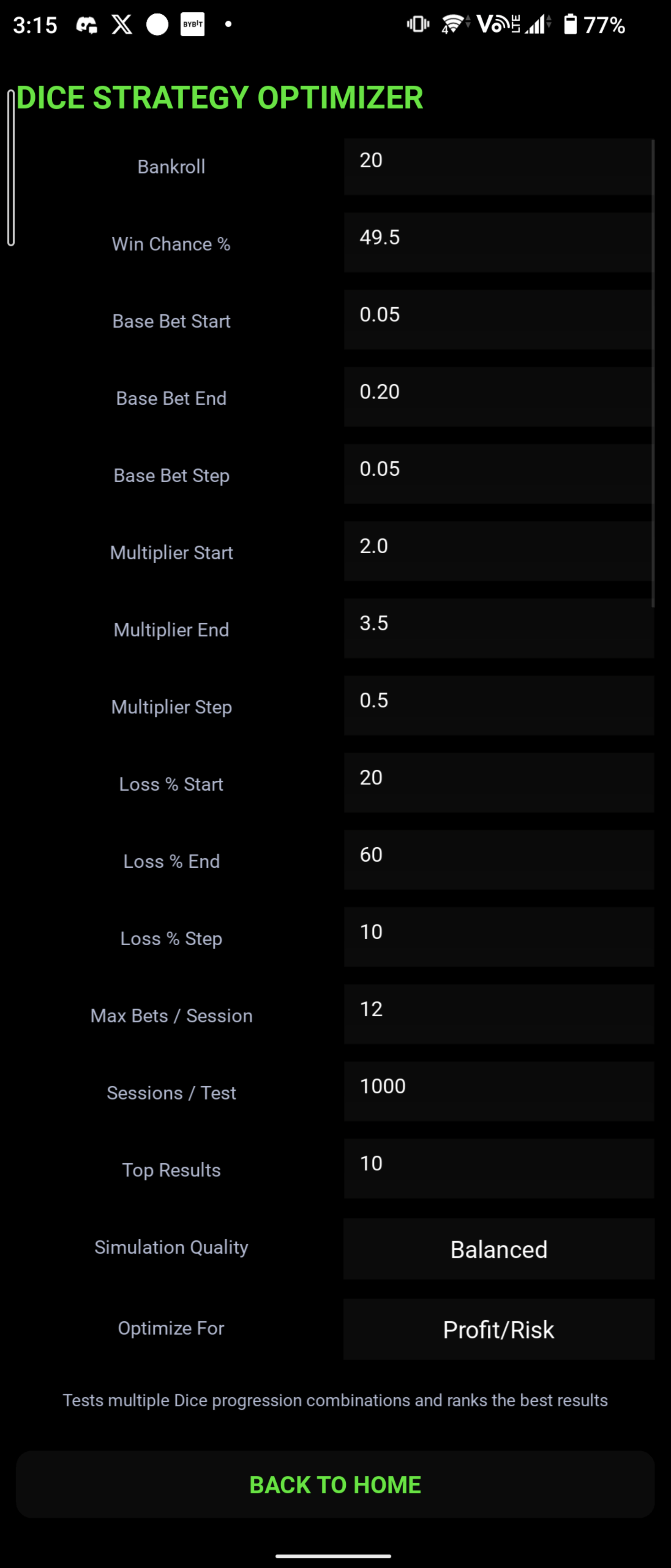 Dice Strategy Optimizer