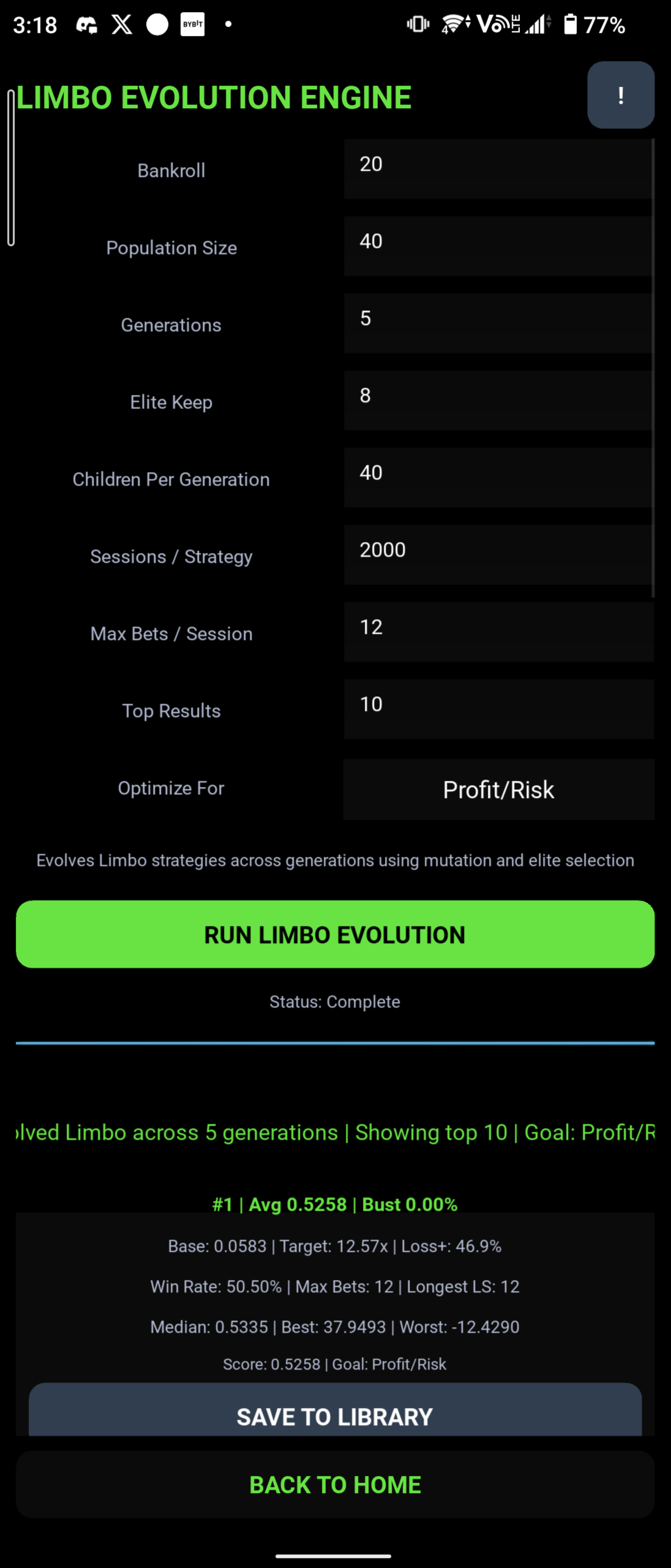 Limbo Evolution Engine